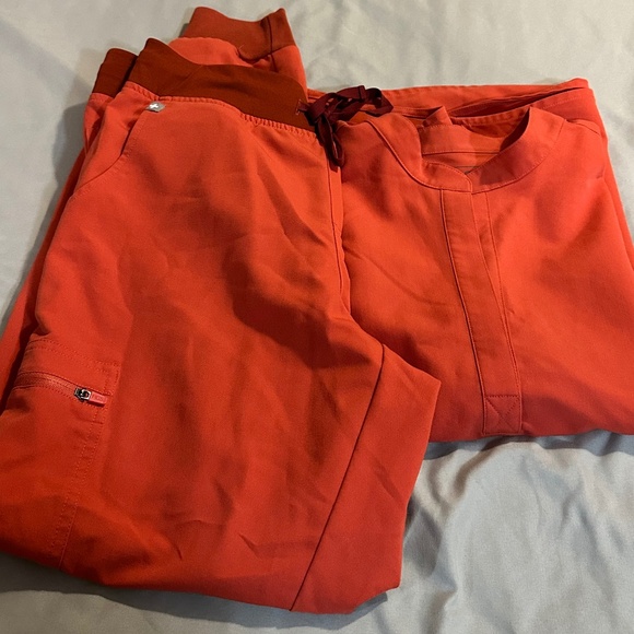 Figs Other - FIGS Clay Scrub Set  Rafaela Top + Zamora HW Jogger | Size M & L EUC  PO 1646